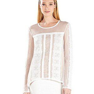 BCBG MaxAzria Addyson Blocked Lace Blouse
